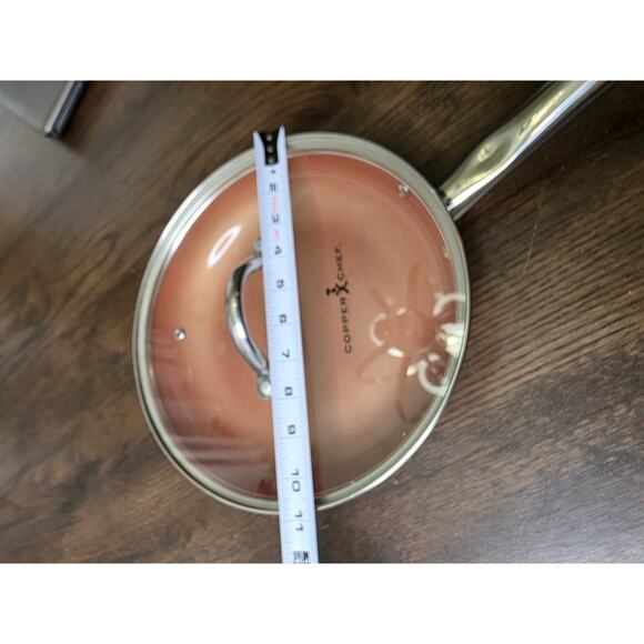 Copper Chef 10" Round Frying Pan w/ Glass Vented Lid Ceramic Non Stick Coating - Picture 7 of 16